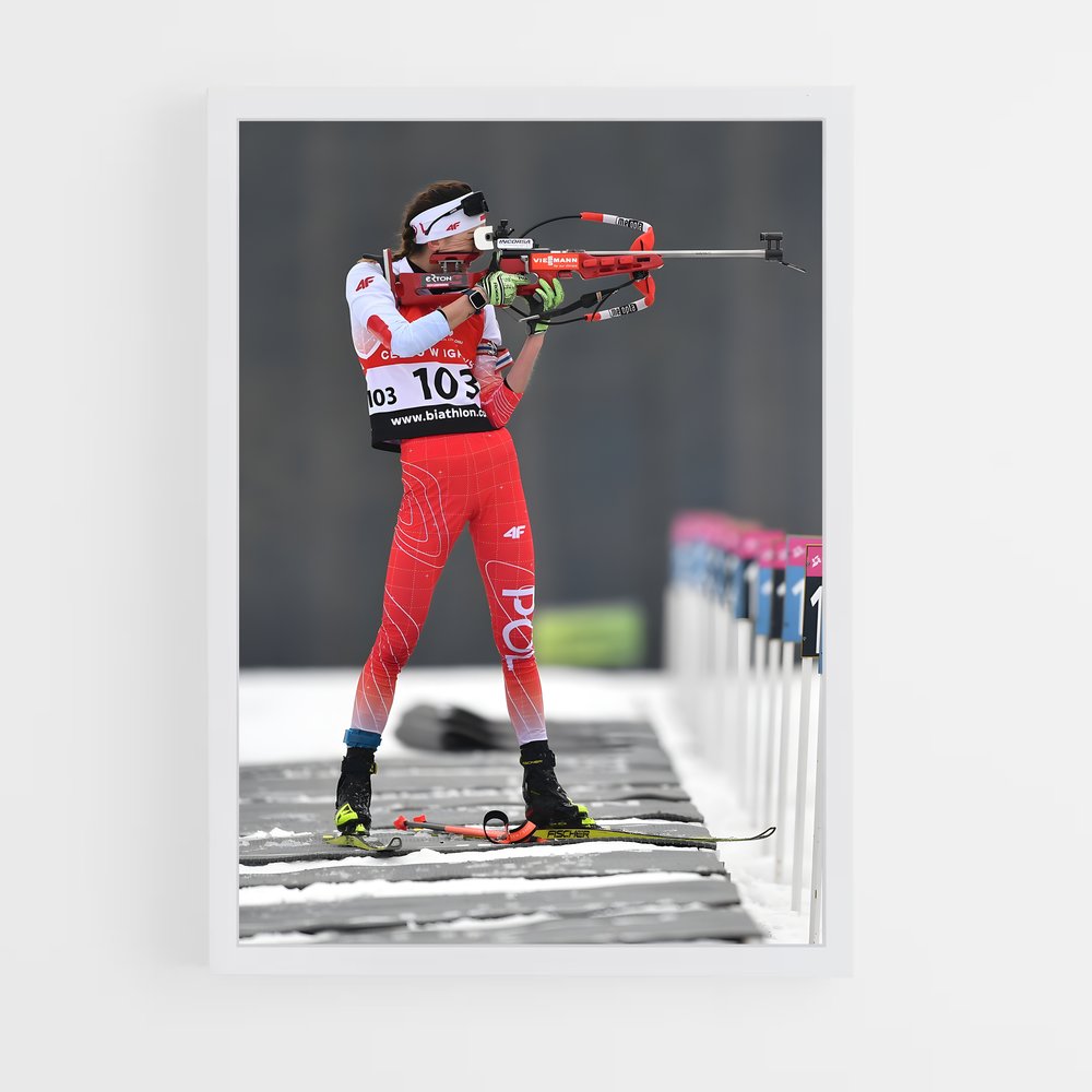 Poster Maîtresse des Neiges – affiche Biathlon (vue 3)